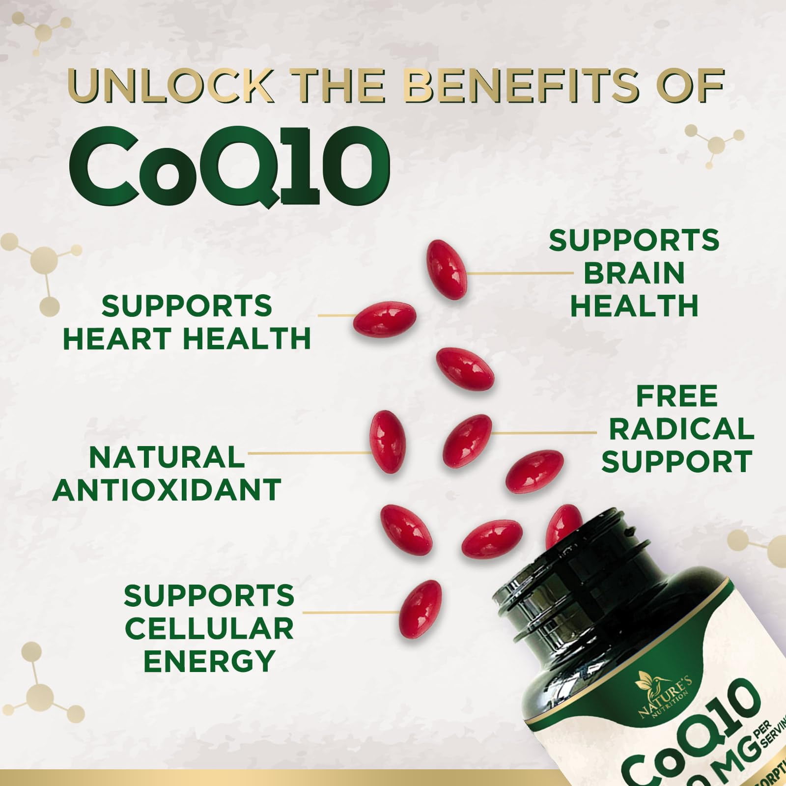 CoQ10 Softgels - Coenzyme Q10 200mg Per Serving - Extra Strength Coenzyme Q10 Supplement - Piperine for Enhanced Absorption - CoQ10 Antioxidant for Heart Health Support - Bottled in USA, 240 Softgels
