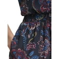 thumbnail image 5 of Falling Flowers Women's Ruffle Neck Midi Dress, Sizes XS-XL, 5 of 6