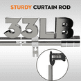 thumbnail image 3 of Widyana Silver Curtain Rods for Window 30 to 120 inches Adjustable 1 inch Diameter with Brackets, 3 of 7