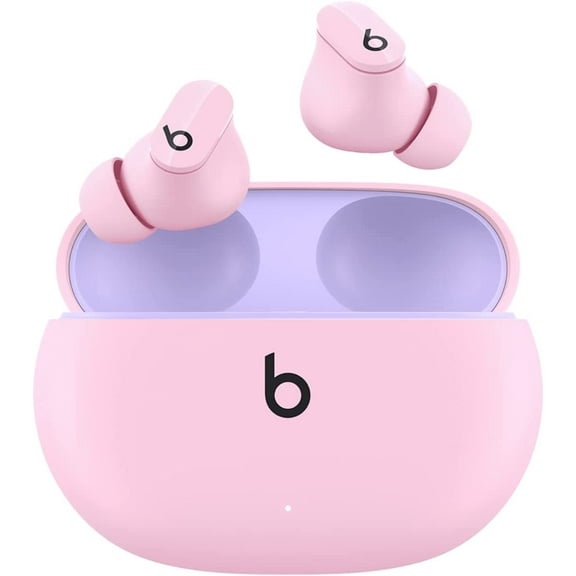 Restored Beats Studio Buds True Wireless Noise Cancelling Earbuds - Class 1 Bluetooth, 8 Hours of Listening Time, Sweat Resistant, Built-In Microphone - (Sunset Pink) (Refurbished)