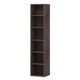 thumbnail image 3 of YYAo Storage Organizer Bookcase, Display Rack Shelves,70.9" Corner Bookcase, Modern 6-Tier Narrow Cube Display Shelves,Walnut, 3 of 4