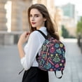 thumbnail image 6 of FORMRS Mini Backpack Purse for Women Quilted Travel Daypack Casual Shoulder Bag, Neon Christmas, 6 of 7