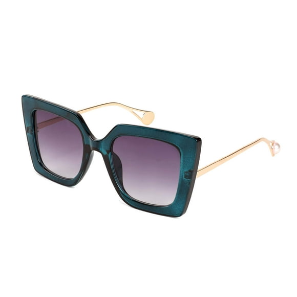 Gafas de Sol FEISEDY a la Moda Oversized Cuadradas con Incrustación de Perlas B2625