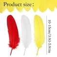 thumbnail image 4 of 150pcs White Craft DIY Big Floating Goose Feathers Natural Bulk 3.9-5.9 inch 10-15cm for Crafts DIY Cosplay Wedding Home Party Christmas Party Decoration DIY Crafts Goose Feathers(White,4x1.2"), 4 of 5