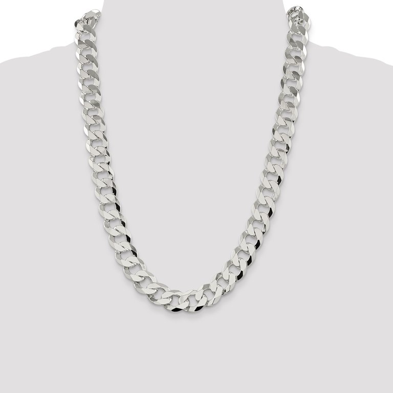 1.3mm Flat Curb Chain Cuban Necklace