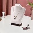 thumbnail image 6 of yotijay Necklace Display Chain Bust Stand Holder Decoration Stylish Elegant Jewelry Bust Beige Velvet, 6 of 9