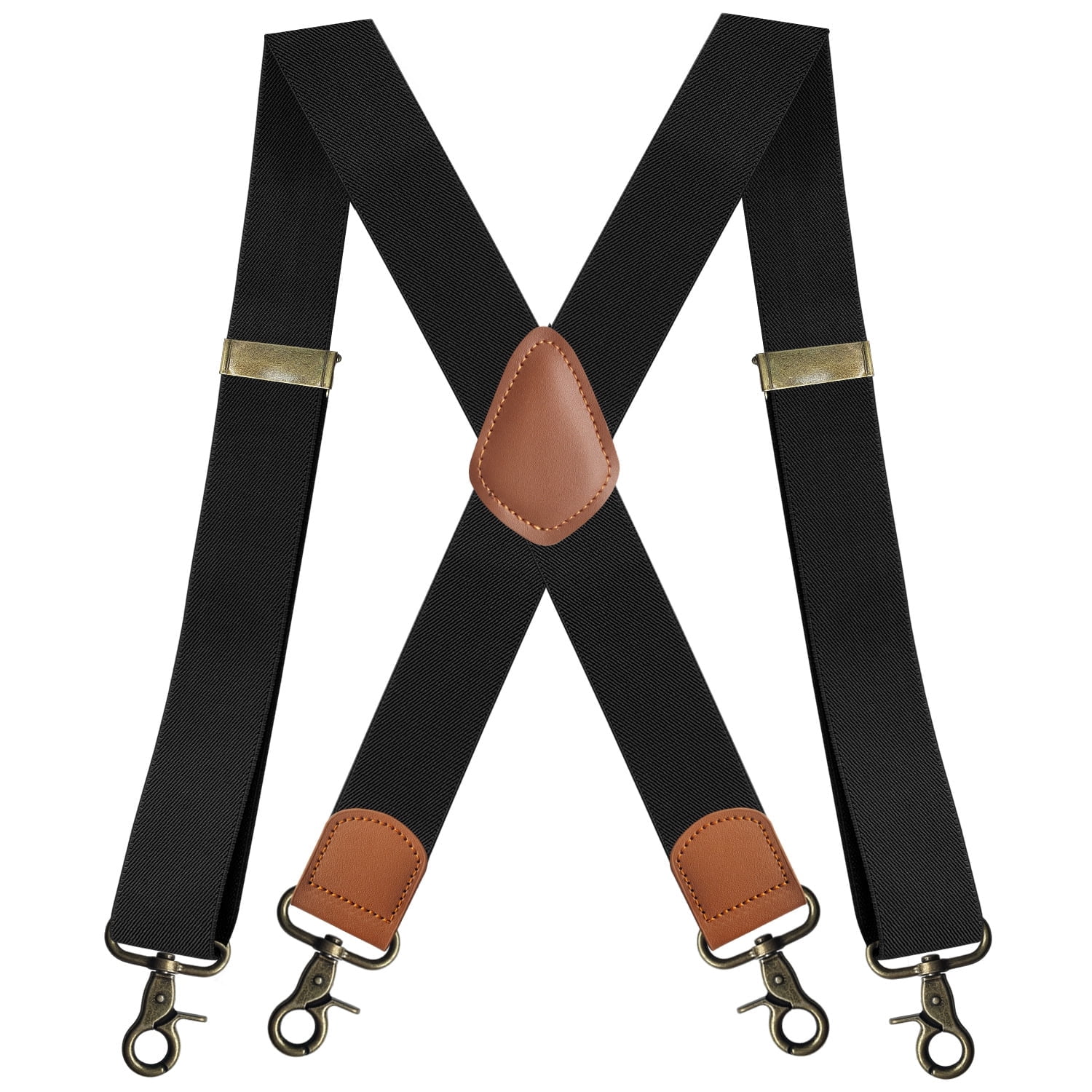 Men's Shirt Stays / Sock Suspenders, Adjustable Non-Slip Garters, Set Of 2, Black