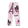 thumbnail image 5 of Xecao Eiffel Tower and Butterflies Men's Straight Lounge Pajama Pants: The Ultimate in Comfortable Sleepwear, 5 of 9