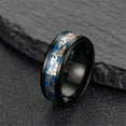 thumbnail image 5 of Dragon Wedding Band for Women or Men Black or Blue Stainless Steel Ring by Ginger Lyne Collection, 5 of 6