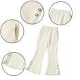 thumbnail image 5 of Esaierr Toddler Baby Girls Flare Pants for Kids Casual Pants Solid Color Casual Bell Bottoms for 3-13Y, 5 of 5
