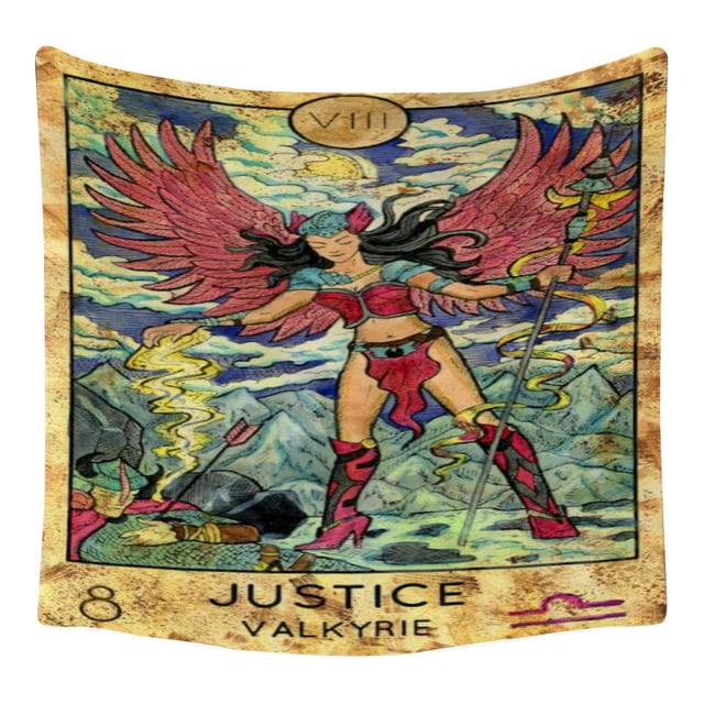 Tapestry Justice Valkyrie, microtela de fibra, 150 x 150 cm