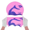thumbnail image 5 of Unique Bargains 1 Pc Waterproof Whale Tail Pattern Swim Cap Pink Blue, 5 of 6