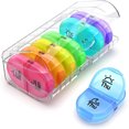 thumbnail image 1 of Pastillero semanal ShuxiuWang 2 veces al día Rainbow 7 Day Am Pm, 1 of 5
