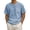 Blue, variant on Mens Cotton Linen T-Shirts Short Sleeve T Shirt Crew Neck Tees Casual Cross Front Basic Tee Tops Dark Green L