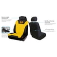thumbnail image 5 of Universal Car Seat Covers Full Set Protector Cushion Front Rear 3D Butterfly Embroidery Pattern, Yellow, 5 of 5
