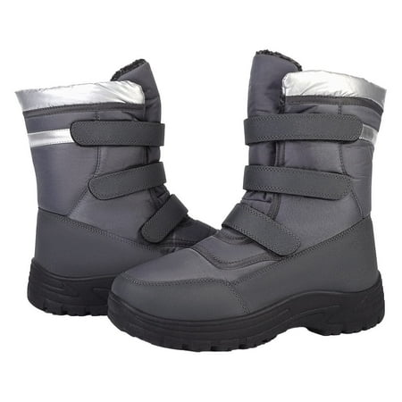 

HA-EMORE Men s Snow Men Insulated Waterproof Shoes Warm Line Bootie Non-Slip Outdoor Boot for Winter