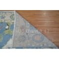 thumbnail image 4 of Colourful Handmade Oushak Area Rug Home Decor Rug 8X10 Hand-Knotted M Blue, Beige, Lt Pink, Ivory, Green, Wool Area Rug, 4 of 9