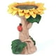 thumbnail image 1 of Bearachild Decoración de jardín, bañera de girasol para pájaros, resina de hadas, diseño exquisito, Color vivo, comedero para pájaros de color sólido Artesanía Bearachild HA012400-00B, 1 of 6