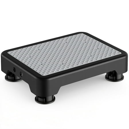 SOYO Heavy Duty Mobility One Step Stool, Indoor/Outdoor Non-Slip Step Platform Assistive Devices for Adults and Elderly, Portable Standing Supports for Cars, Bed, Door, Stair or Bathroom, Black-Gray
