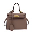 thumbnail image 1 of Nuevo bolso Kelly Birkin con patrón de Litchi de gran capacidad, bolso de hombro tipo bandolera de tendencia versátil a la moda para ir al trabajo, 1 of 5