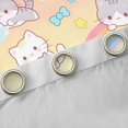 thumbnail image 4 of Manfei Funny Bow Kitten Blackout Curtains Set of 2 (52x84 Each), Kawaii Rainbow Sky Curtain, Pink Blue, 4 of 6