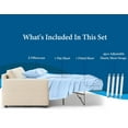 thumbnail image 3 of 800 Thread Count 100% Egyptian Cotton Sleeper Sofa Bed Sheet Set Stripe Queen XL Size (60"x 80"x 7" ) with 4 -PCS Fitted Straps Sky Blue, 3 of 6