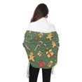 thumbnail image 4 of FORMRS Womens Scarf Winter Soft Long Big Warm Shawls Wrap Tassel Scarves, Yellow Christmas Gingerbread, 4 of 9