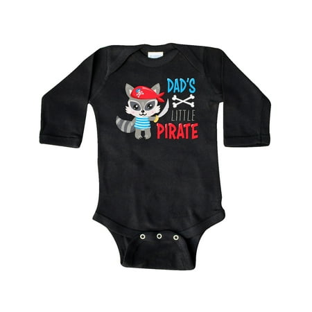 

Inktastic Dad s Little Pirate Cute Raccoon with Sword Gift Baby Boy or Baby Girl Long Sleeve Bodysuit