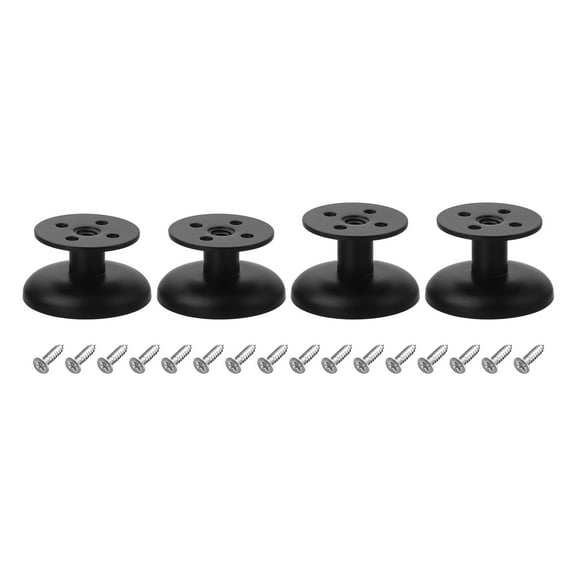 4Pack Metal Adjustable Furniture Legs for Bed Cabinet 35-40mm(1.4"-1.6"), Black
