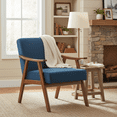 thumbnail image 2 of Homy Casa Mid-Century Modern Accent Armchair, Upholstered Lounge Chair with Solid Wood Frame, 2 of 8