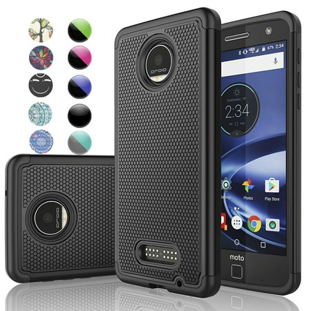 Moto Z Force Droid Case,Moto Z Force Sturdy Case, Njjex Rugged Rubber Shock Absorbing Plastic Scratch Resistant Defender Bumper Grip Hard Cover Cases For Motorola Moto Z Force Droid (Best Droid On The Market)