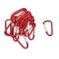 thumbnail image 4 of Almencla 20 Pcs Rouge en Alliage d'Aluminium Boucle Extérieure Mousqueton D- Porte-Clés Clip Crochet, 4 of 7