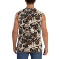 thumbnail image 4 of Balery Cute French Bulldog Men's Sleeveless Muscle Shirts Workout Tank Top, Moisture Wicking, Odor Protection-3X-Large, 4 of 8