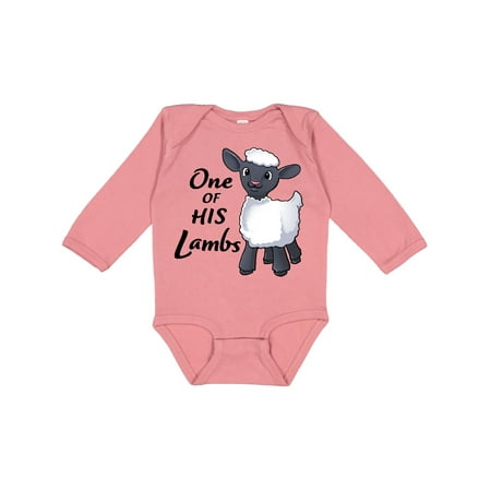 

Inktastic One of His Lambs- Easter Sheep Gift Baby Boy or Baby Girl Long Sleeve Bodysuit