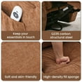thumbnail image 4 of Comfy Recliner Chair with Massage & Heat, 360° Swivel Rock Recliner with Overstuffed Arms, 2 Cup Holders & Side Pocket for Living Room, 4 of 8
