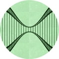 thumbnail image 1 of Ahgly Tapis Rond Lavable en Machine Intérieur Transitionnel Vert Menthe, 4 Pieds Rond, 1 of 7