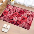 thumbnail image 2 of Valentine's Day Washable Area Rug 2 x 3 ft Pink and Red Rose Flowers, Soft Non Slip Rugs Stain Repellent Indoor Felt Carpet for Living Dining Room Bedroom Home Office, 2 of 9