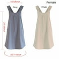 thumbnail image 5 of Toptie Cross Back Kitchen Apron with Two Pockets for Women, Cotton Linen Christmas Apron - Khaki, 5 of 7