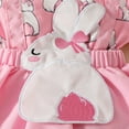 thumbnail image 7 of Onesies Short Sleeve Easter Cartoon Rabbit Bodysuits Dress Headbands Set Baby Onsies Red 12 Months-18 Months, 7 of 7