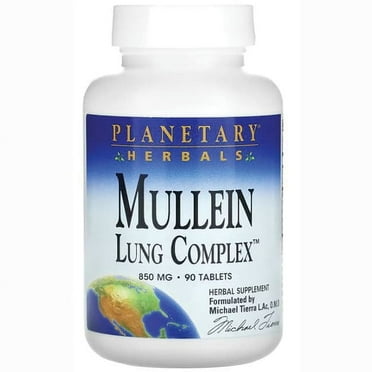Planetary Herbals Mullein Lung Complex 850mg 90 Tablets