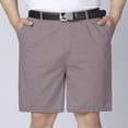 thumbnail image 5 of hlysgo Mens Golf Shorts Lightweight Quick Dry Stretch Waistband Short Big and Tall Flat Front Casual Dress Shorts with Zipper Pockets Gray,L, 5 of 6