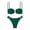 Dark Green, variant on Minjewel Women's High Waist Bikini Set, Retro Two Piece Swimwear, Sexy Bathing Suit for Women Beachwear,Black L