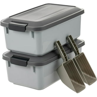 IRIS Airtight Pet Food Storage Container, 45 Qt, Rolling Bin, Navy, Keeps  Dog Cat Food Fresh - Walmart.com