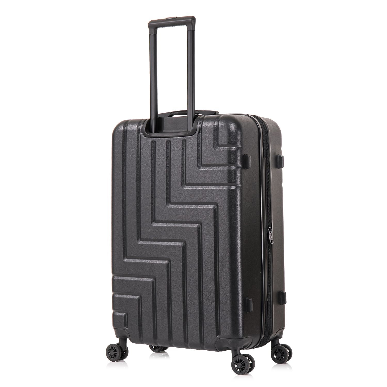 DUKAP ZAHAV 28" Hardside Lightweight Checked Luggage with Spinner Wheels, Handle and Trolley, Black