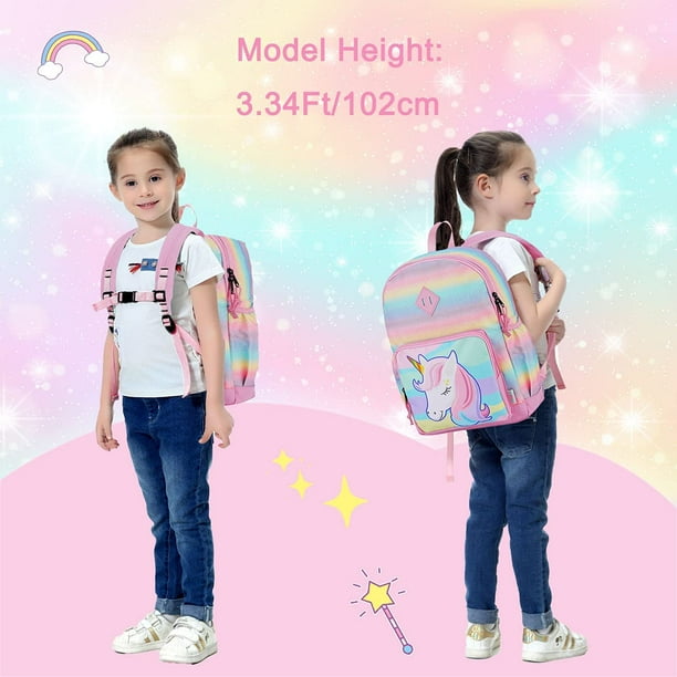 Unicorn Backpack for Little Girls Cute Rainbow Glitter Lightweight Water Resistant Preschool Backpack for Kids Toddlers Kindergarten School Bag