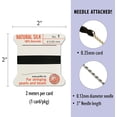 thumbnail image 4 of Griffin Silk Bead Cord Perlseide - Black Color - Size 1 (0.35mm) - 2 Meters per Card - Stainless Steel Needle Attached – for Knotting Pearls, Gemstones, Crystals and Beads, 4 of 7