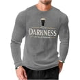 thumbnail image 2 of Men's Hello Darkness My Old Friend Shirts Waffle Long Sleeve T-Shirt St. Patrick's Day Shirt, 2 of 6