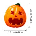 thumbnail image 3 of Halloween Pumpkin Decor, Funny Jack-o'-Lantern Tabletop Figurine with JaggedSmile, Small Orange Pumpkin Ornament for Indoor Home, Shelf and Party Decorations, 3 of 7