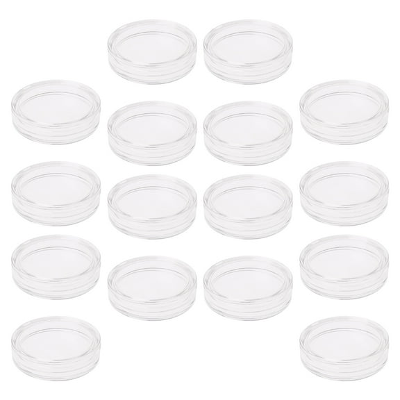LEORX 20Pcs Portable Transparent Coin Storage Case Acrylic Coin Display Holder for Collectors