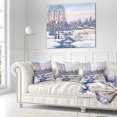 thumbnail image 3 of Designart Russian Winter Village - Landscape Photography Throw Pillow - 16x16, 3 of 5
